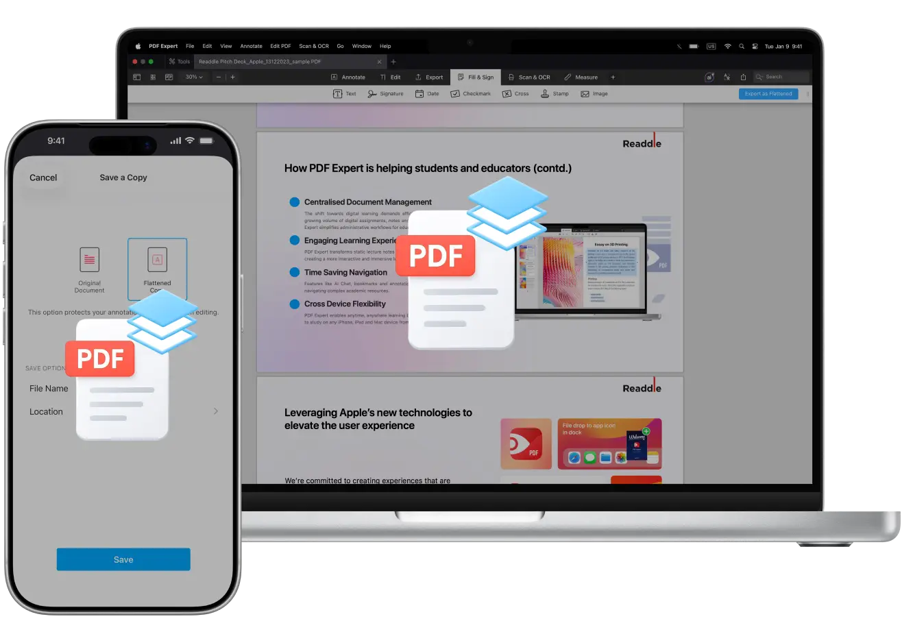 How to flatten a PDF